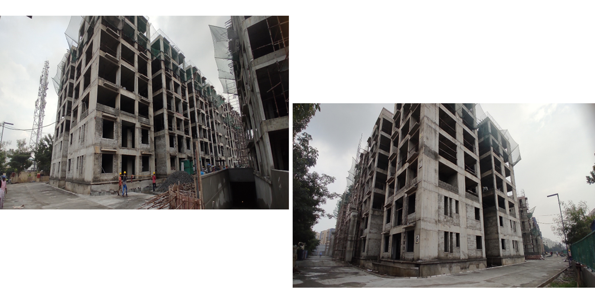 Brigade Xanadu Bonito Block E : Structure work - Terrace floor in progress. Blockwork in progress – Status as of October 2023