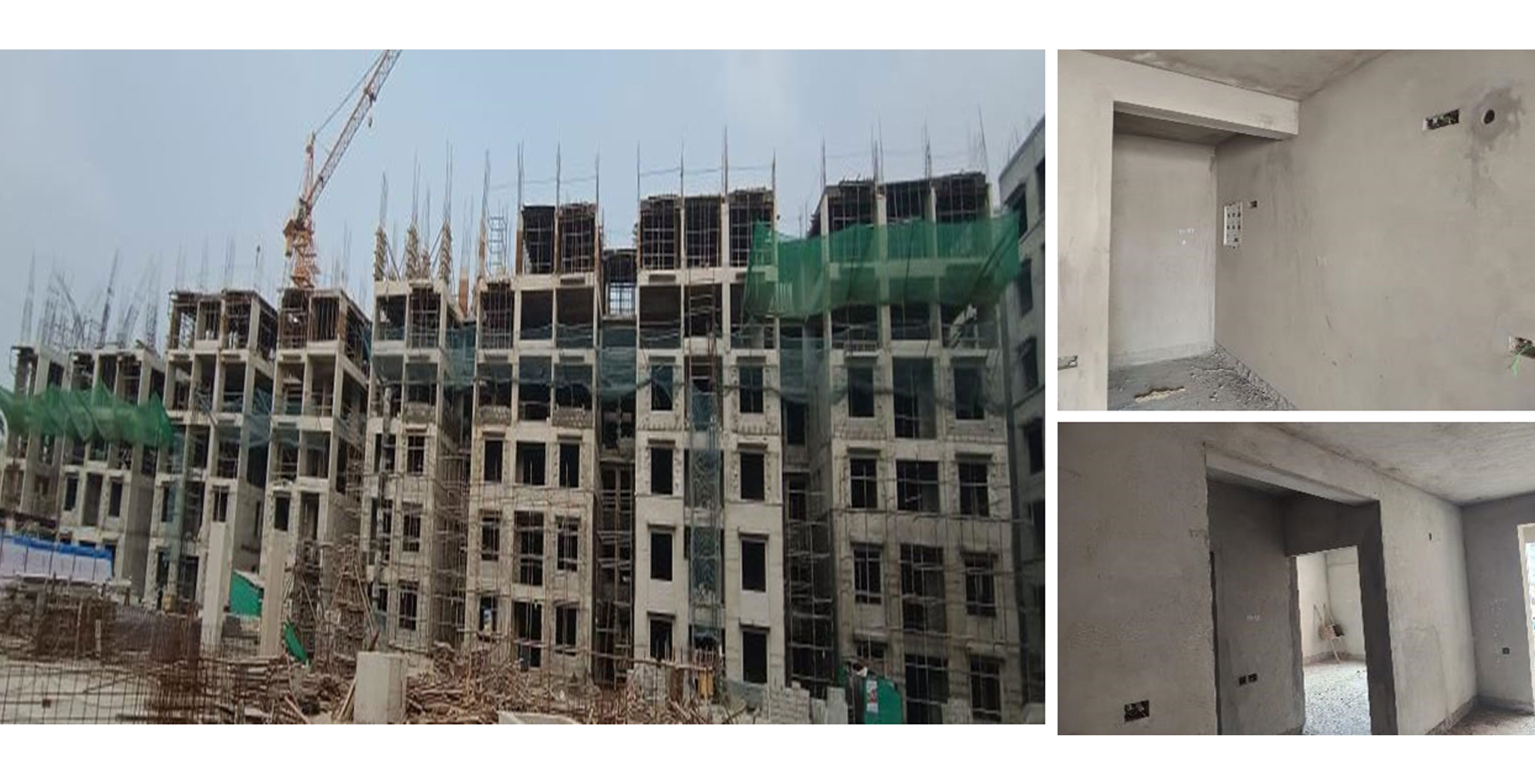 Brigade Xanadu Celeste Block M : Structure 5th & 6th floor slab, 2nd to 4th floor masonry, Ground & 1st floor plastering work in progress – Status as of December 2023
