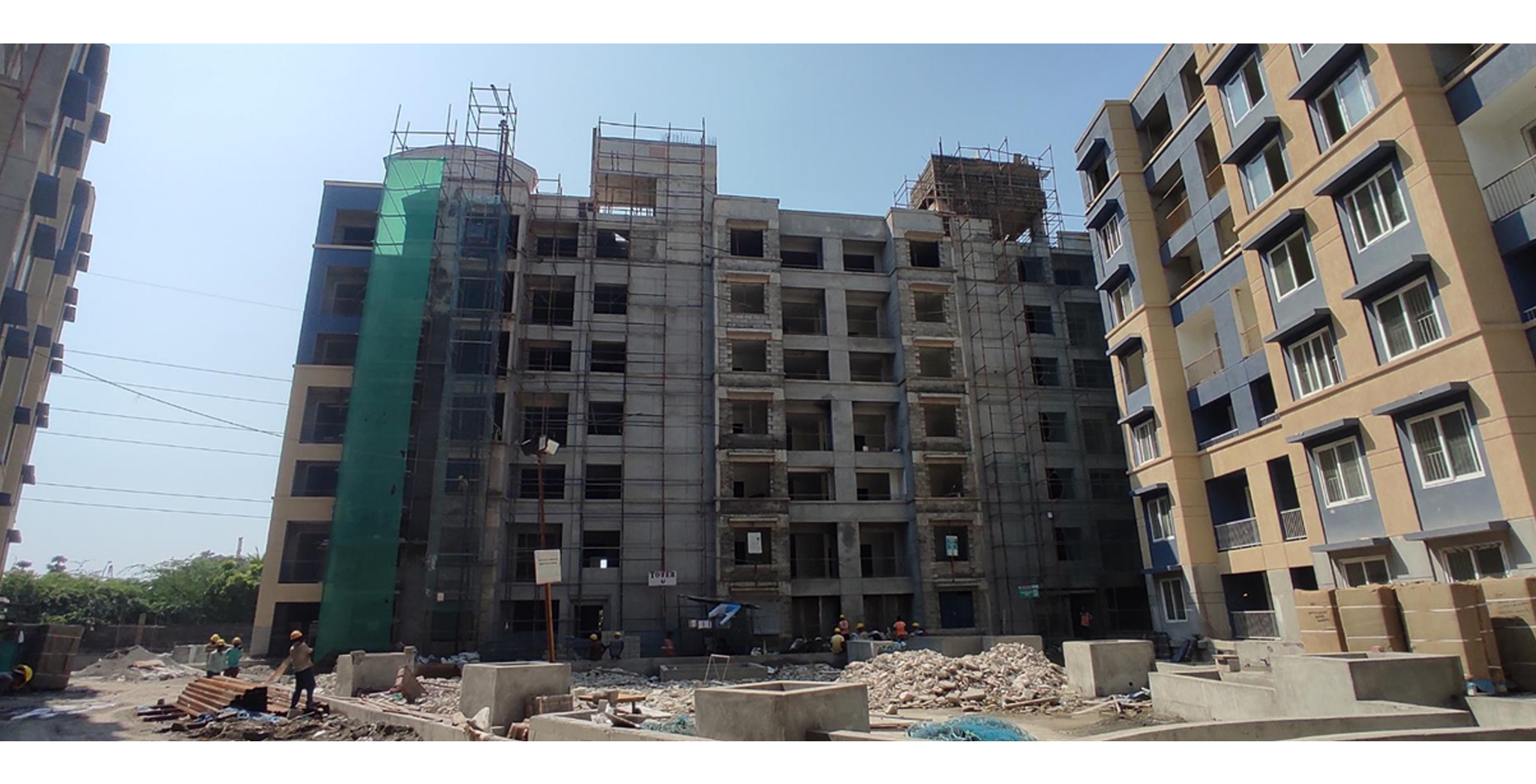 Brigade Xanadu Destino Block U : Masonry completed; 4rd floor tiling in progress – Status as of August 2023